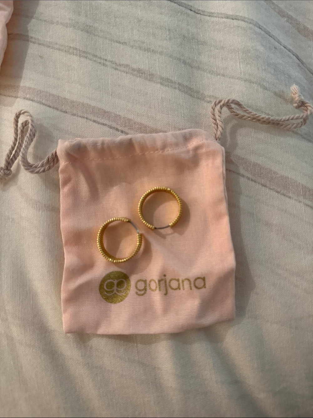 Gorjana Gold Textured Hoop Earrings
